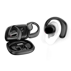 Kulak kancası mini kablosuz bluetooth kulaklıklar kulak kemik iletimde değil kulaklık müzik çağrısı kulaklıklar spor led güç ekran kulaklıklar T17 Plus