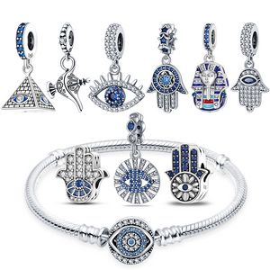 Fit Pandora beads 925 silver charm women jewelry NEW Egyptian Pharaoh Demon Eye