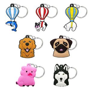 Muti Colors Anime Keychains Cartoon PVC Ключ для животных Кольцо Подарок DIY логотип -держатели Украшение Оптовая институт