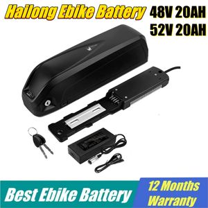 オリジナル36V 48V 52V EBIKE BATTERY 48V 20AH HAILONG MAX 40A BMS 500W 750W 1000W 1500W 21700セルパック電気自転車リチウムイオンバッテリー