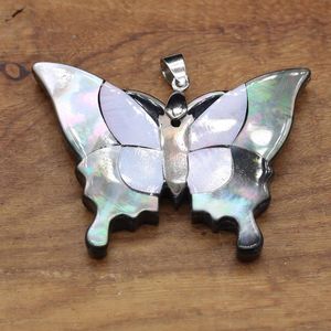 Anhänger Halsketten Natürliche Shell Schmetterling Form Dekoration Melone Samen Schnalle Charms Für Schmuck Machen DIY Halskette Ohrringe ZubehörStift