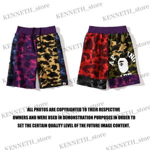 Men's Shorts Camouflage multi-panel color contrast ape head casual beach pants summer T230314
