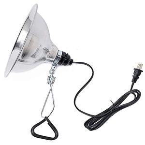Enkel deluxe-klämlampa med 8,5 tum aluminiumreflektor upp till 150 watt E26-uttag (ingen glödlampa ingår) 6 fot 18/2 SPT-2-sladd, 1-pack, silver