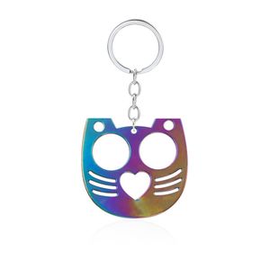 Fashion Party Gift Safety KeyChain Multifunktion Cat Shape KeyChain Women Men Handväska Väskor Pendant Keyring kan anpassa logotypen H23-26