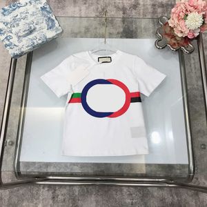 23SS Kids Kısa Kollu Tasarımcı Marka Boys Klasik Renk Eşleşen Çift G Desen T-Shirt Yeni Yaz Ürünleri Yüksek Kaliteli Kidss Giyim