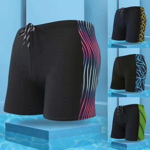 Mäns badkläder mönster män manliga simning badkläder shorts baddräkt stammar simma svart blå strand slitage strand shorts l230314