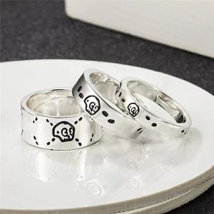 Band Rings 2023 925 Silver Designer Love Heart Ring Men Kvinnor Snake Ring High-End Quality Par Wedding Ring With Box Man and Female Designer Bugg