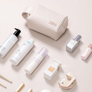 Cosmetic Bags Large Capacity Women Makeup Organizer Girls Retro Make Up Case Storage Pouch Travel Bathroom Washbag Toiletry Kit