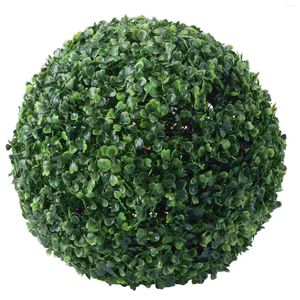 Flores decorativas Topiary Topiary Artificial Boxwood pendurado ornamento ao ar livre de ornamento simulado decoração falsa de teto vegetação simulação verde