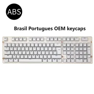 Brazylijskie portugi 106 Keys Keycap ABNT2 Układ do gier mechanicznej klawiatury OEM podwójne światło wtrysku klawisze klawisze klawisze