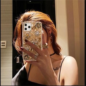 Top Desginer Diamond Case per iPhone14Promax 13 11 Pro Max Shockproof Cover con rhinestone di lusso iPhone14Plus Hard Shell per iPhone13Pro 12Pro con pacchetto Box