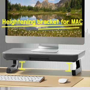 Mac Monitör için Yükseklik Dizüstü Dizüstü Bilgisayar Tableti Defter Pad Riser Stand Masaüstü Depolama Cep Telefonu Sahibi TV Rafı