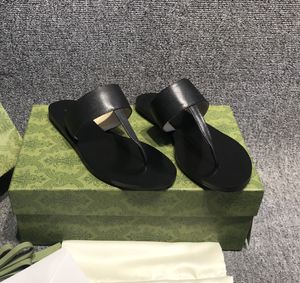 Projektant Klapki Klapki damskie Luksusowe sandały Sandały z prawdziwej skóry Roma Slipper Slajdy Buty Damskie Slide Shoe Summer Beach Girls Płaski obcas Casual