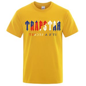 Erkek Tişörtler Pamuk Kısa Kollu Tişört Erkekler Moda Amerikan 3D Baskı Bayrağı Tee Top Yaz Trapstar Büyük Boy T-Shirt Erkekler Giyim 230313
