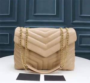 Top Quality Designer LOULOU Bag Large Shoulder Chain Clutch Bags Purses Genuine Calfskin Leather Grosgrain Luxury Message Handbags Wallet Designer crossbody