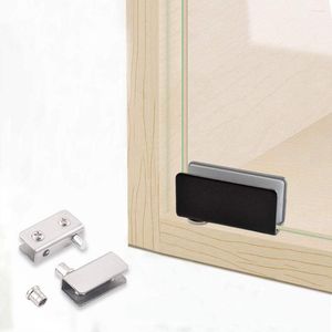 Conjunto de acessórios de banho 1 par de dobradiças de porta de vidro armário de aço inoxidável clipe de dobradiça sem perfuração Fixação de ferramentas de ferramentas de conserto Hardware