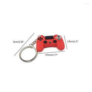 Portachiavi 4 pezzi durevole in PVC per controller di videogiochi maniglia pendente portachiavi gioielli di moda C1FE