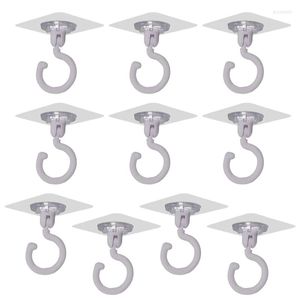 Ganci 594C autoadesivi 10 pezzi/set 360ﾰ Girevoli a soffitto Heavy Duty