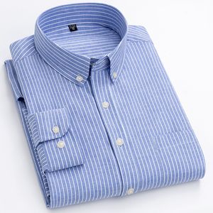 Freizeithemden für Herren, lässiges Button-Down-Hemd für Herren, bequeme Oxford-Langarmhemden, hochwertige, aufgesetzte Tasche, pflegeleichte Smart-Hemden 230314