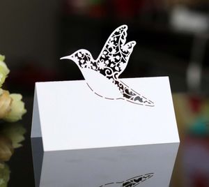 Bröllopsdekorationer Gold Bird Wedding Seat Card Hollow Sign-In Card Wedding Bord Kort Engagemang Kort PLOCESALT