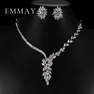 Wedding Jewelry Sets Emmaya Unique Design Choker Necklace Stud Earrings Bridal Jewelry Sets Wedding Accessories Dropship 230313