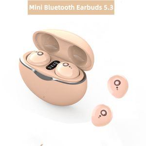 Auricolari per cellulari Mini Cuffie invisibili Bluetooth 5.3 Aurberi Wireless in-ear vere auricolari Hifi Stereo Rumore Earbù per smartphone 230314