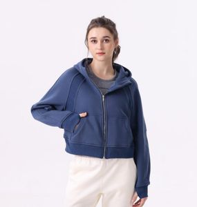 여성용 후드 땀 셔츠 전체 지퍼 야외 레저 스웨터 체육관 옷 여성 탑 재킷 후드 코트