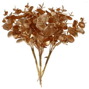 Decorative Flowers Eucalyptus Fake Stems Greenery Artificial Leaves Faux Dollar Vase Branches Table Shrubs Decorations Leaf Flower Stem