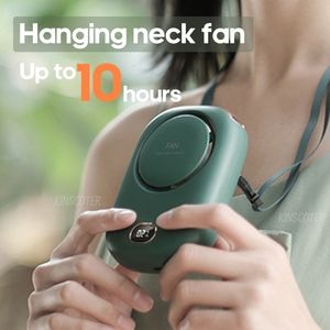 Portable Air Coolers Portable Lazy Hanging Neck Fan Mini Cooling Fans Bladless USB Rechargeble Sports Cooling Fan för utomhussportsresor 230314