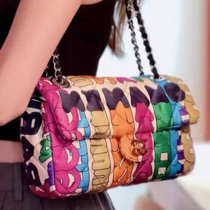 Fashion Rainbow Designer Chain Bag Design Luxurys Borsa a tracolla con lettere ChXXXL in pelle Borse da donna classiche alla moda