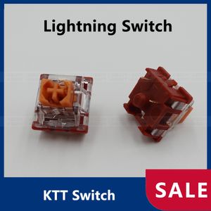 KTT Switch Lightning Switches Anpassa SMD Mekaniska speltangentbord 43G Linjär 3pin Kompatibla RGB Cherry MX -omkopplare