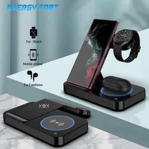 3 in 1 Wireless Charger for Samsung S22 S21 Flip Galaxy Watch5 4 Active2 Buds Pro Fast Station Stand Folding Accessories Holder