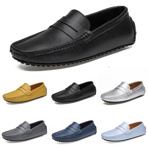 GAI Herren-Freizeitschuhe, einfarbig, Schwarz, Weiß, atmungsaktiv, Silber, Taupe, tiefe Grautöne, Blau, Gelb, Jogging, Spaziergänge, niedrig, weich, Multi-Herren-Sneaker, Outdoor-Trainer GAI