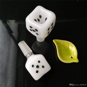 White jade dice bubble head Wholesale Glass Hookah, Glass Water Pipe Fittings