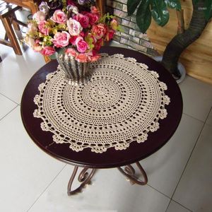 Table Mats Handmade Round Lace Cotton Place Mat Pad Cloth Crochet Placemat Cup Mug Christmas Tea Coffee Pot Doily Kitchen