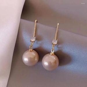 Dangle Earrings Charming Evening Dress Pearl Beautiful Round