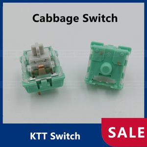 KTT Switch Cabbage Switches Mechanical Keyboard Linear 3Pin Thin Pins Gaming Compatible With MX Switch Custom Mahjong Sound