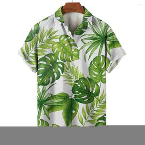 Camisas casuais masculinas Moda masculino Roupas de verão Impressão digital Men Manga curta Tops Liew Seaside Apparel Social 2023