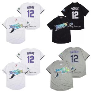 Custom Vintage Devil Rays Baseball Jersey 12 Wade Boggs 33 Jose Canseco 3 Evan Longoria 5 Wander Franco 29 Fred McGriff Tony Saunders 39 Her