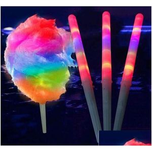 Bomboniera Nuovo 28X1.75Cm Colorf Led Light Stick Flash Glow Cotton Candy Lampeggiante Cono Per Concerti Vocali Feste Notturne Nave Veloce Dr Dhjrz