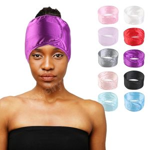 Silky Satin Adjustable Headband Make Up Head For Women Sleeping Yoga Spa Bath Nonslip Hair Wrap Strips Wash Face Accessories