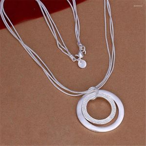 Chains Beautiful Fashion Elegant Silver Colorcharm Round Chain Necklace TOP Quality Gorgeous JewelryChains