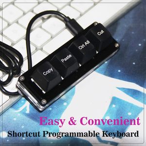 Teclado multifuncional 4Keys Personalize o atalho Função Macro teclado Cópia CASTE CUTO TECHA DE TECHA DE VENCE