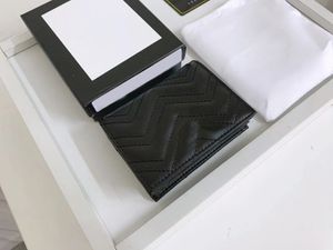 2023 패션 디자이너의 클래식한 여성용 지갑 부드러운 퀼팅 V자형 가죽 소재의 클램쉘 카드 백
