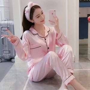 Kadınların pijama saten ipek pijamaları kadınlar için yaz pijamaları ev kıyafetleri kadınlar gece giyim pijama seti uzun gece artı boyutu pijama 230314