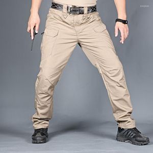 メンズパンツ特大ジョガースウェットパンツ男性ストリートウェアマルチポケット貨物戦術ズボン