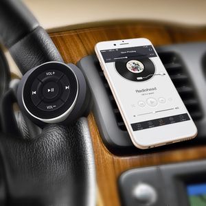 New Wireless Bluetooth Remote Control Phone Media Steering Wheel Mp3 Music Player for Android IOS Smartphone Control Car Kit