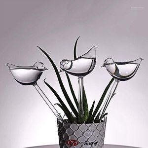 Watering Equipments 1pcs Automatic Flower Device Plant Waterer Self Globes Bird Shape Hand Blown Clear Aqua Bulbs 1