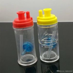 Röker rör Nytt plastfilter Snuff Bottle Glass Bongs Oil Burner Glass Water Pipe Oil Rigs Rökning
