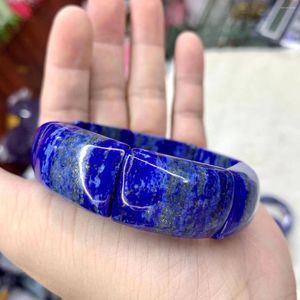 Strand Lapis Lazuli Stone Pärlor Armband Naturliga ädelsten smycken Bangle för män Kvinnor gåva grossist!